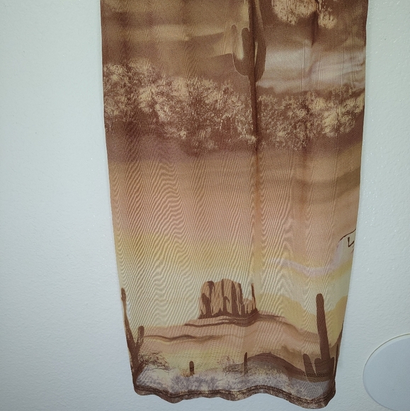 Caution To The Wind Desert Scene Mini Dress - Brown and Tan - Picture 4 of 10